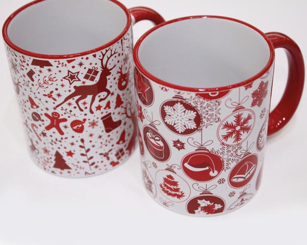 Kaffeebecher mit Elch und Schneeflocken 8,7x8,6cm