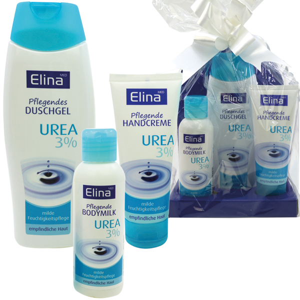 Elina Urea 3% GP Douche 250ml+ Lait corp 100ml +