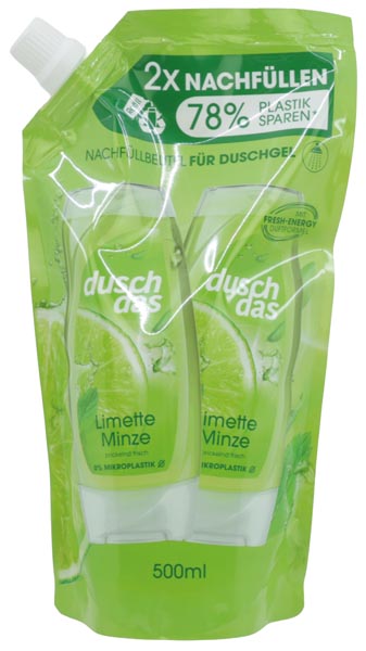 Duschdas 500ml Limette&Minze Nachfüllbeutel