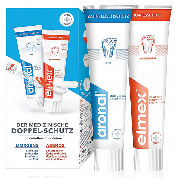 Elmex+Aronal toothpaste 75ml double pack