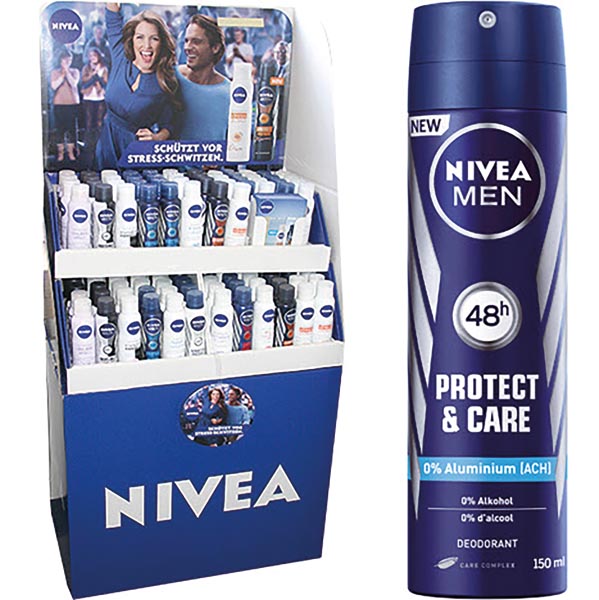 Nivea Deospray 150ml, 156 im Display, 7-fach