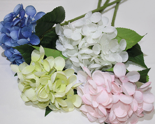 Very beautiful, lifelike hydrangea with many flowers,