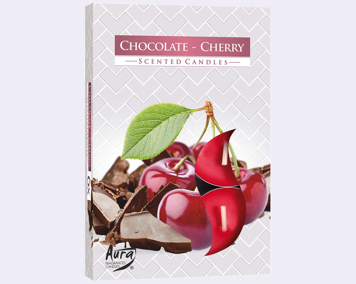 Tealights fragrance 6er chocolate-cherry