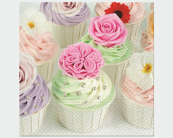 Premium Napkins 'Cupcakes' 20pcs 33X33cm