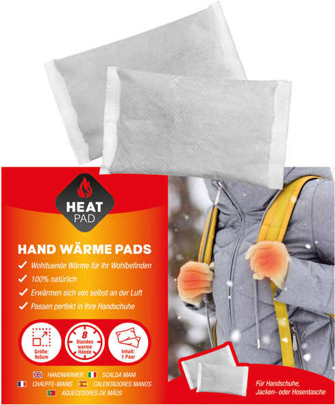 Wound dressing hand heat pads 9x5cm 1 pair 8h