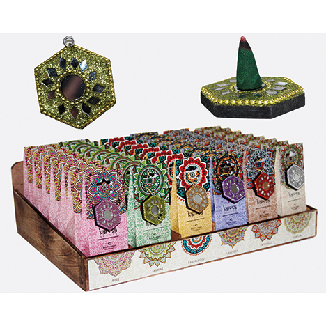 Incense Cones, 40pcs. 6 fragrances sort