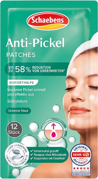 Schaebens Anti Pickel Patches unreine Haut 12 St