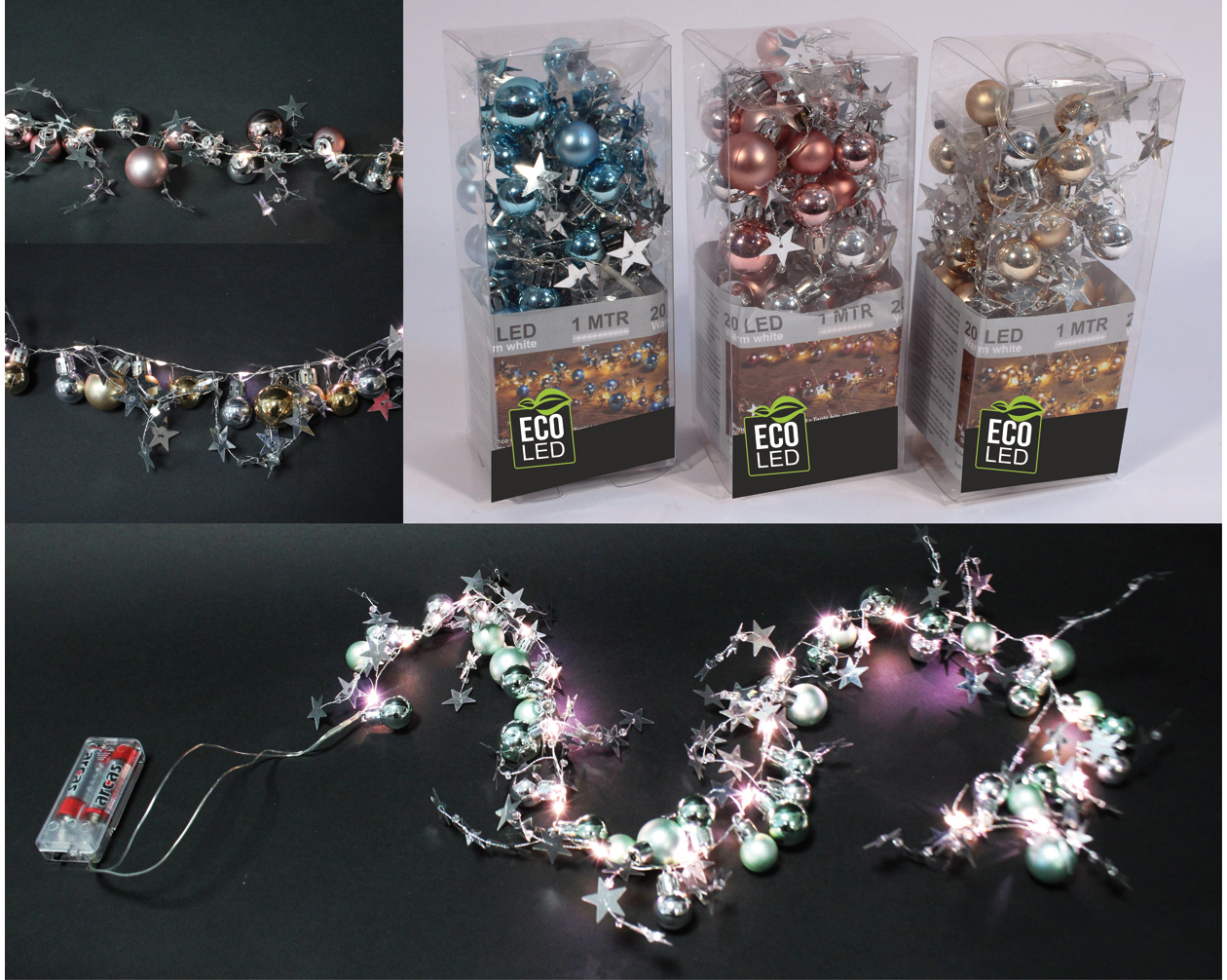 LED Lightchain Christmas balls 20 LED