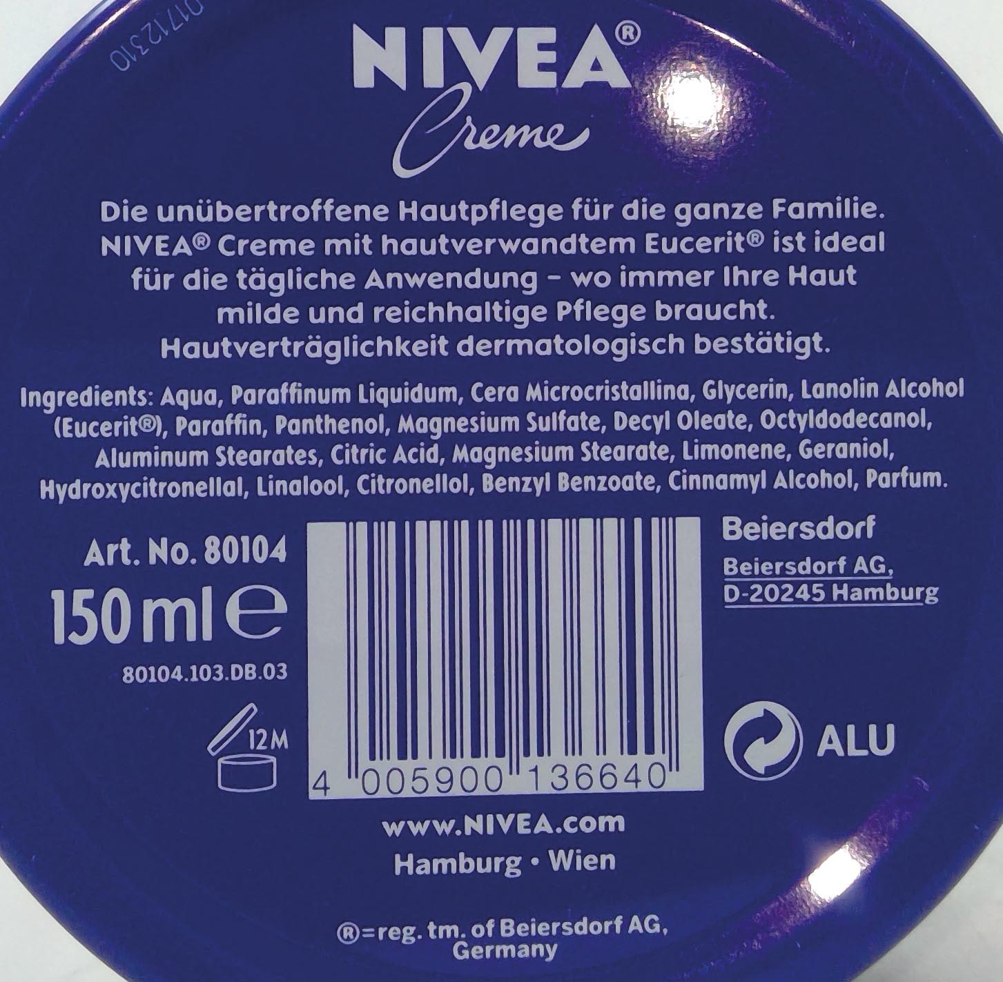 Nivea Creme 30ml in Metalldose