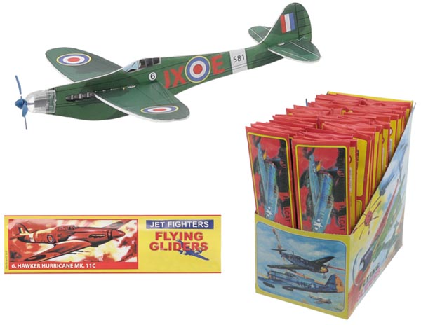 Wurfgleiter Flieger 19cm Papier/EPP, 12er sort.