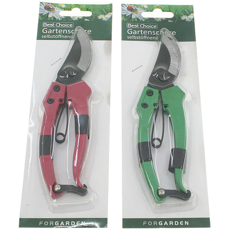 Garden Scissors Self-Opening on Card 19cm