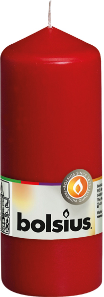 Pillar candle 150mm x 58mm red