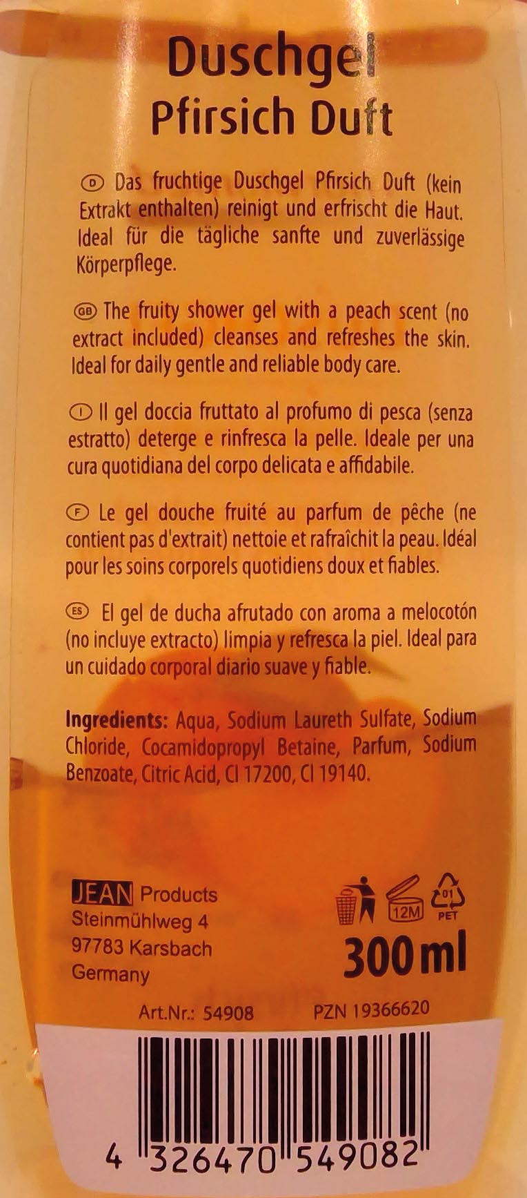 Marvita med Duschgel 300ml Pfirsich