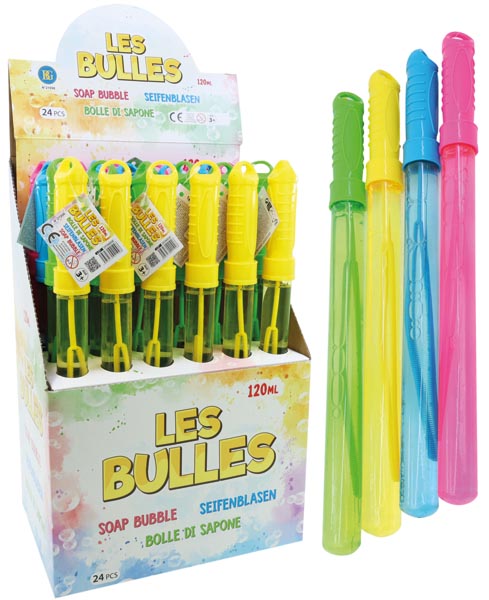 Seifenblasenstab 37cm 120ml farbig sort. i. Disp.