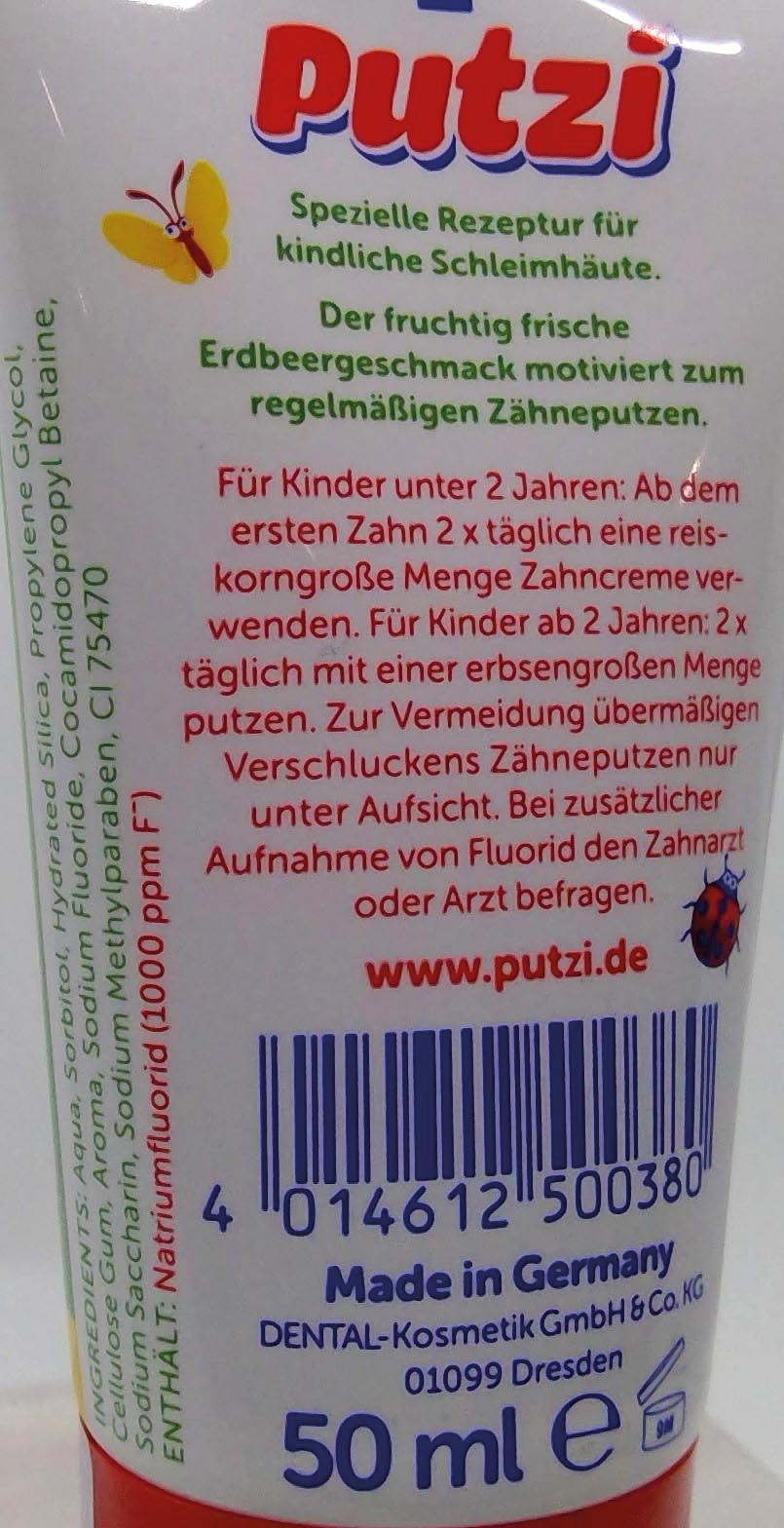 Zahncreme Putzi für Kinder 50ml Erdbeere