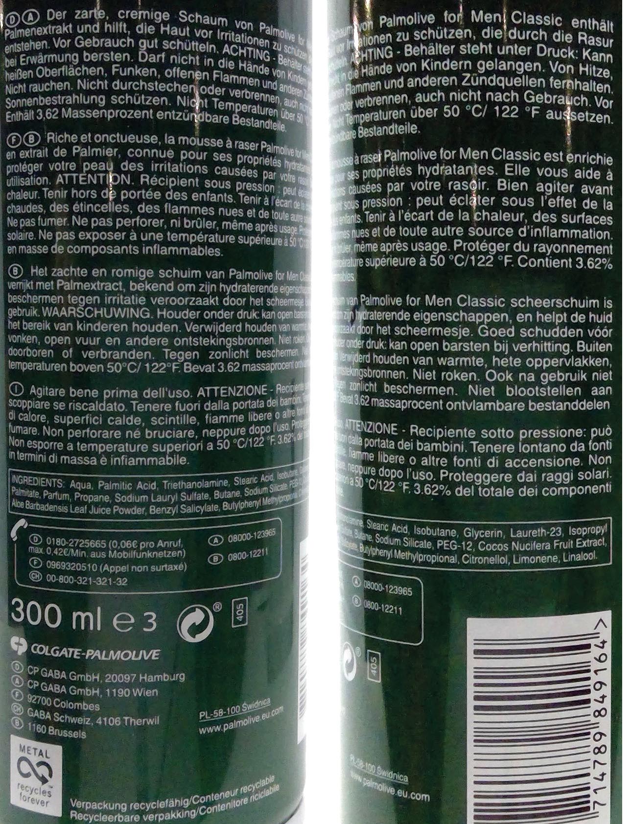 Palmolive Rasierschaum 300ml classic