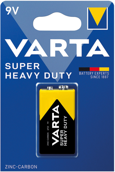 Battery VARTA Super Heavy Duty 9 Volt 1pcs