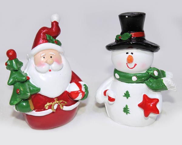 Santa oder Schneemann 6x4,2x7,6cm