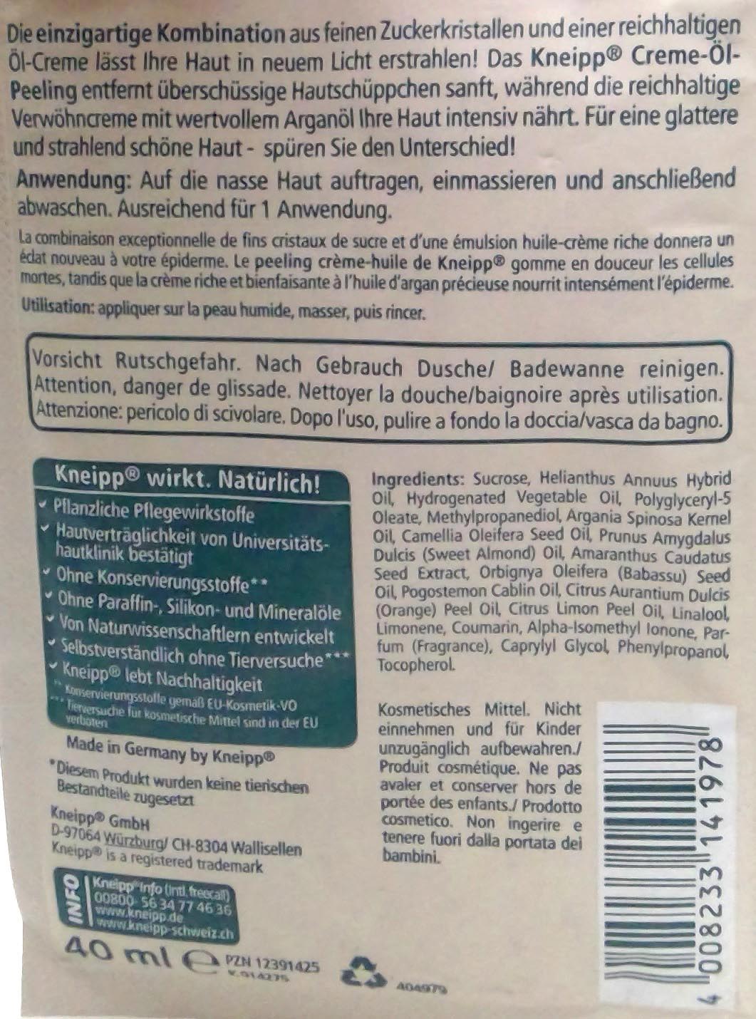 Kneipp Creme Öl Peeling 40ml 2fach sortiert