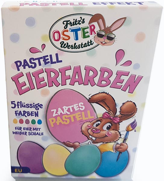 Ostereifarbe flüssig 5 Farben sort. Pastell