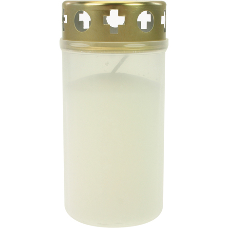 Memorial Candle No.3 White w/ Gold Lid