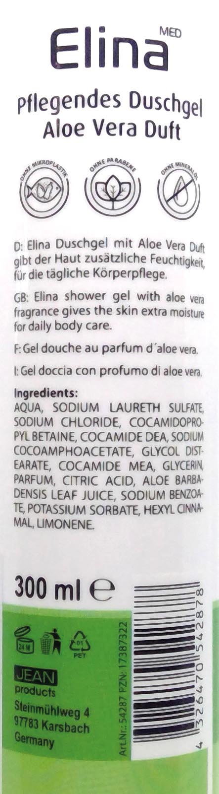 Dusch Gel Elina 300ml Aloe Vera