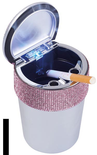 Autoaschenbecher LED „Bling Bling“, mit Glitzersteinen, sehr