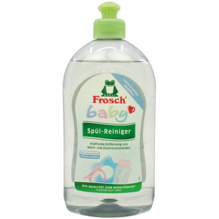 Frosch Baby Hygienic Cleaning Agent 500ml Antibacterial, disinfecting  liquids FROSCH FOR HYGIENE CLEANING BABY 500ML Hygienic cleaning of all  washable surfaces such as changing tables, high chairs, prams, car seats  and washable