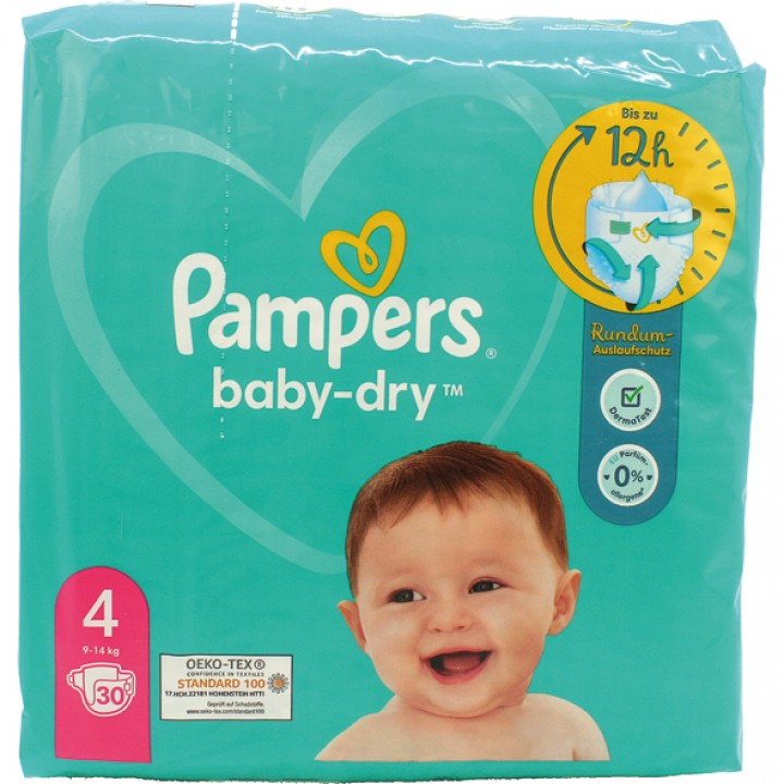 Kostbaar evalueren canvas Pampers Baby Dry Size 4 Maxi (9-14kg) 30 pcs | Baby items | Brand Cosmetic  | OSMA Werm GmbH